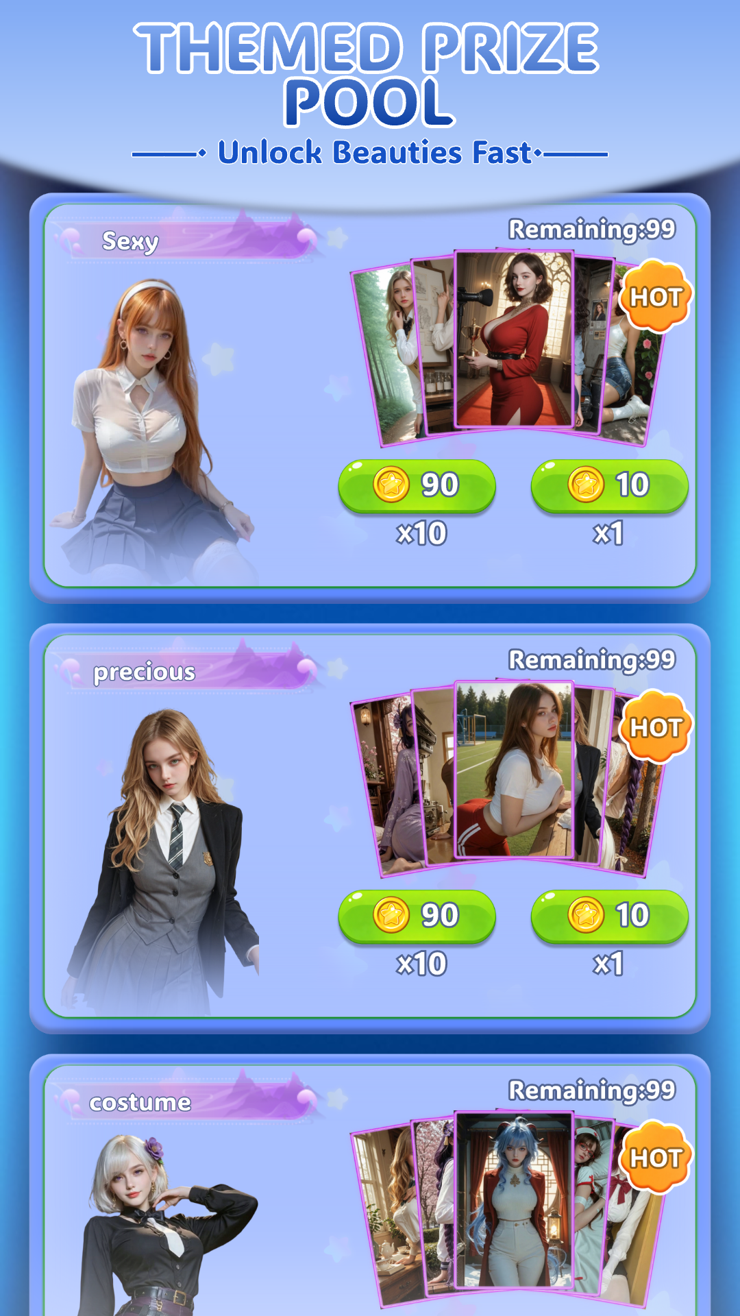 Sweety Arrows themed prize pool screen